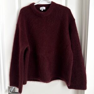 & Other Stories Burgundy Oversized Mohair Sweater